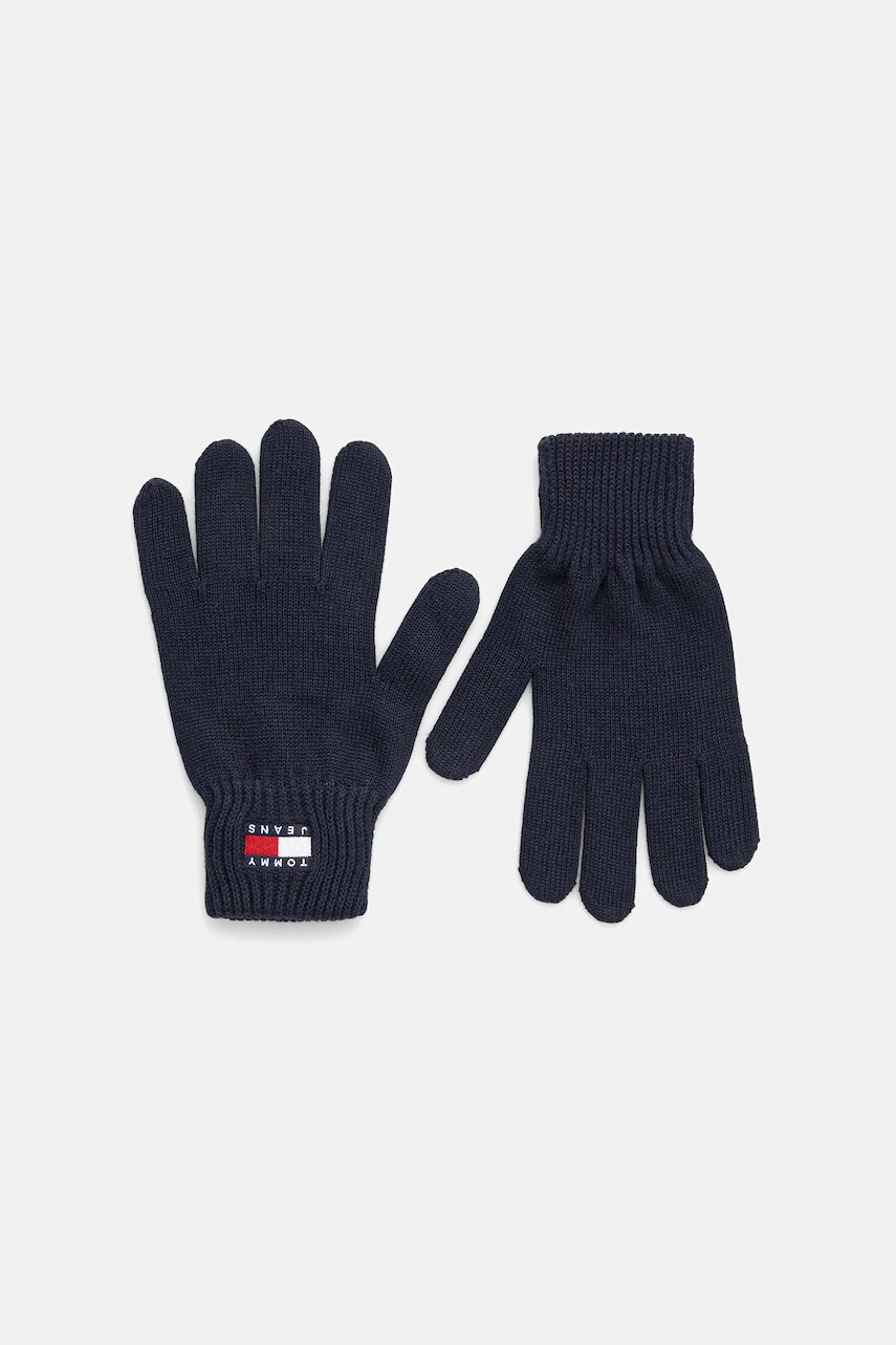 Bavlnené rukavice Tommy Jeans tmavomodrá farba, AM0AM13680