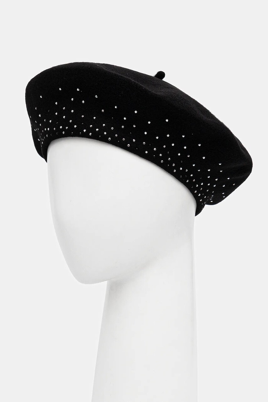 Vlnená baretka Emporio Armani čierna farba, EW003512 AF20033