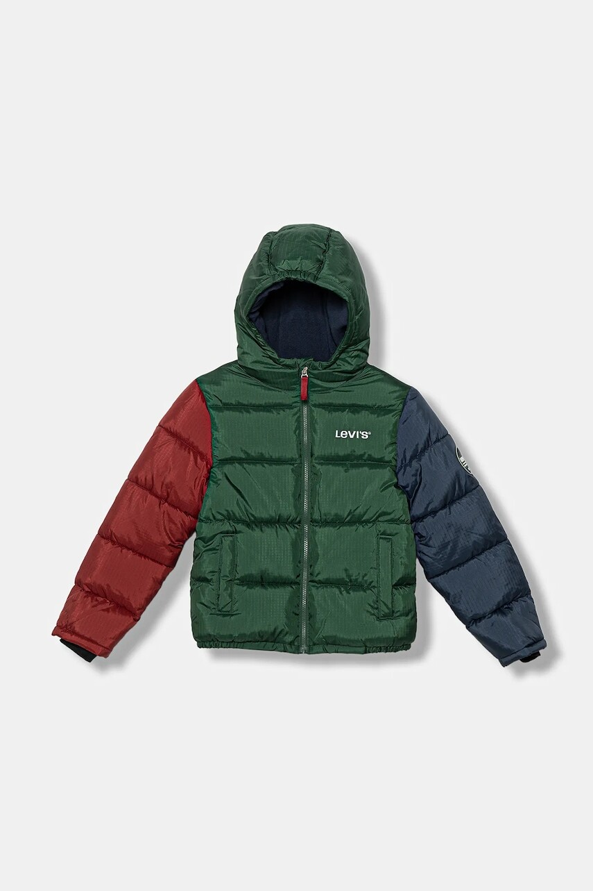 Detská bunda Levi's CORE PUFFER zelená farba, 9EH924