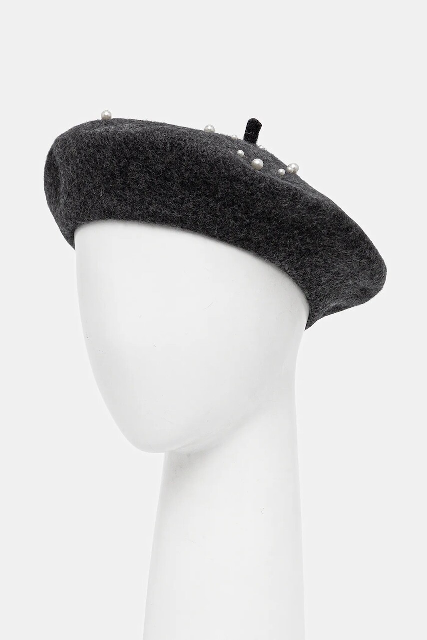 Baretka z vlnenej zmesi Marella Emme by Marella šedá farba, 2525576032200