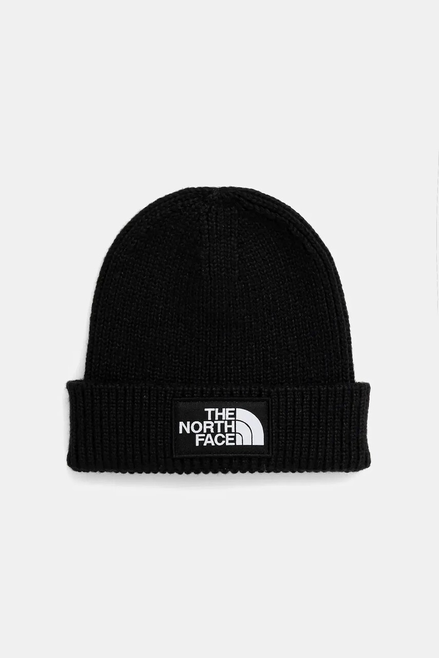 Detská čiapka The North Face BABY LOGO BOX BEANIE čierna farba, NF0A8F1JJK31