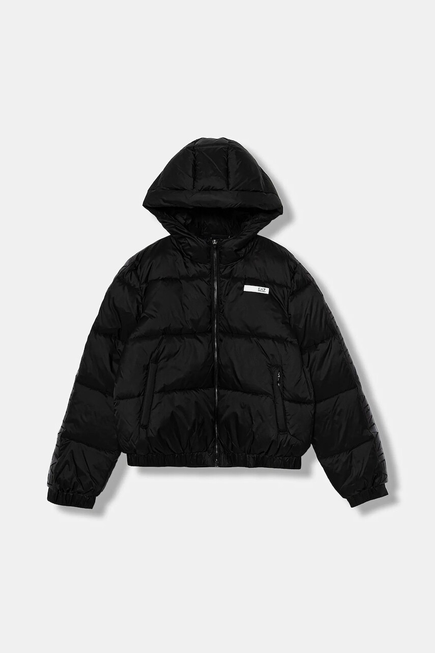 Detská bunda EA7 Emporio Armani čierna farba, 7G000166 AF16413