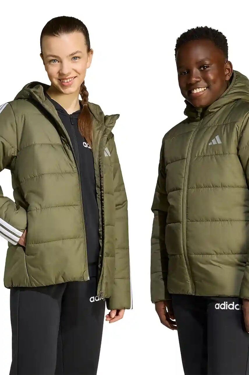 Detská bunda adidas zelená farba, JL7405