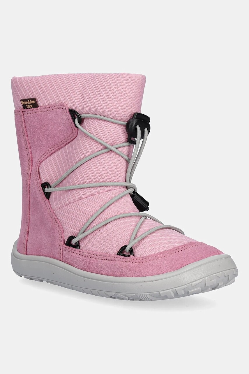 Detské zimné topánky Froddo BAREFOOT TEX TRACK WOOL ružová farba, G3160251