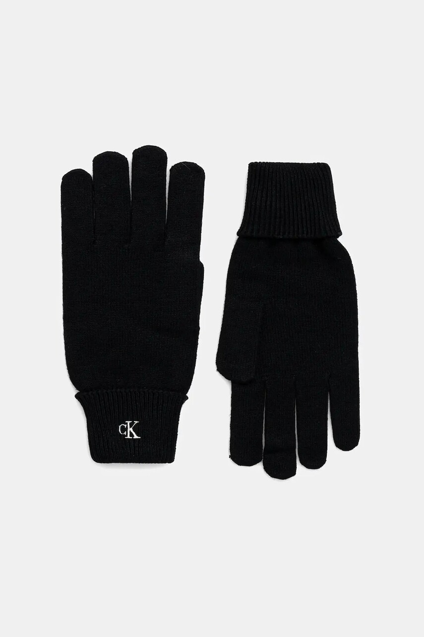 Rukavice Calvin Klein čierna farba, LV14D8019G
