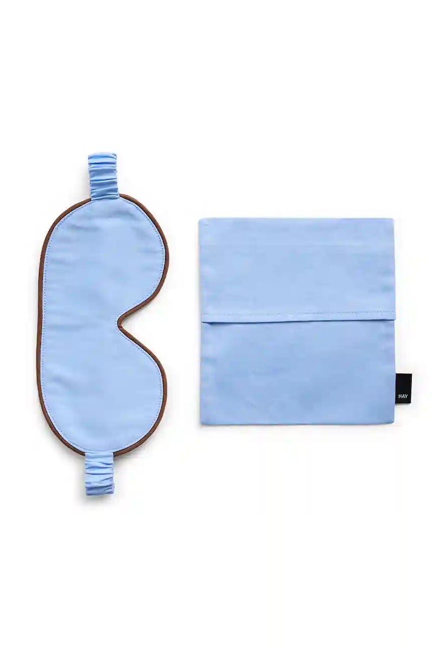 Bavlnená maska ​​na oči HAY Outline Sleep Mask modrá farba