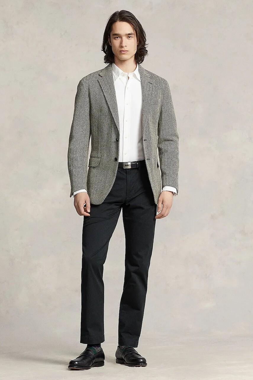 Nohavice Polo Ralph Lauren čierna farba, rovný strih, 710687424