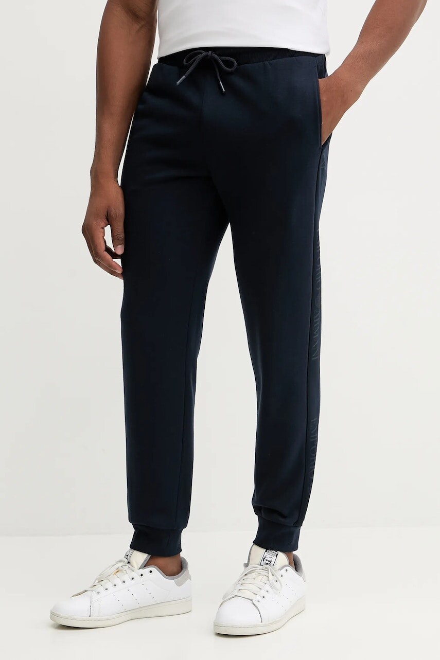 Tepláky Emporio Armani Underwear tmavomodrá farba, s nášivkou, EM000500 AF14976