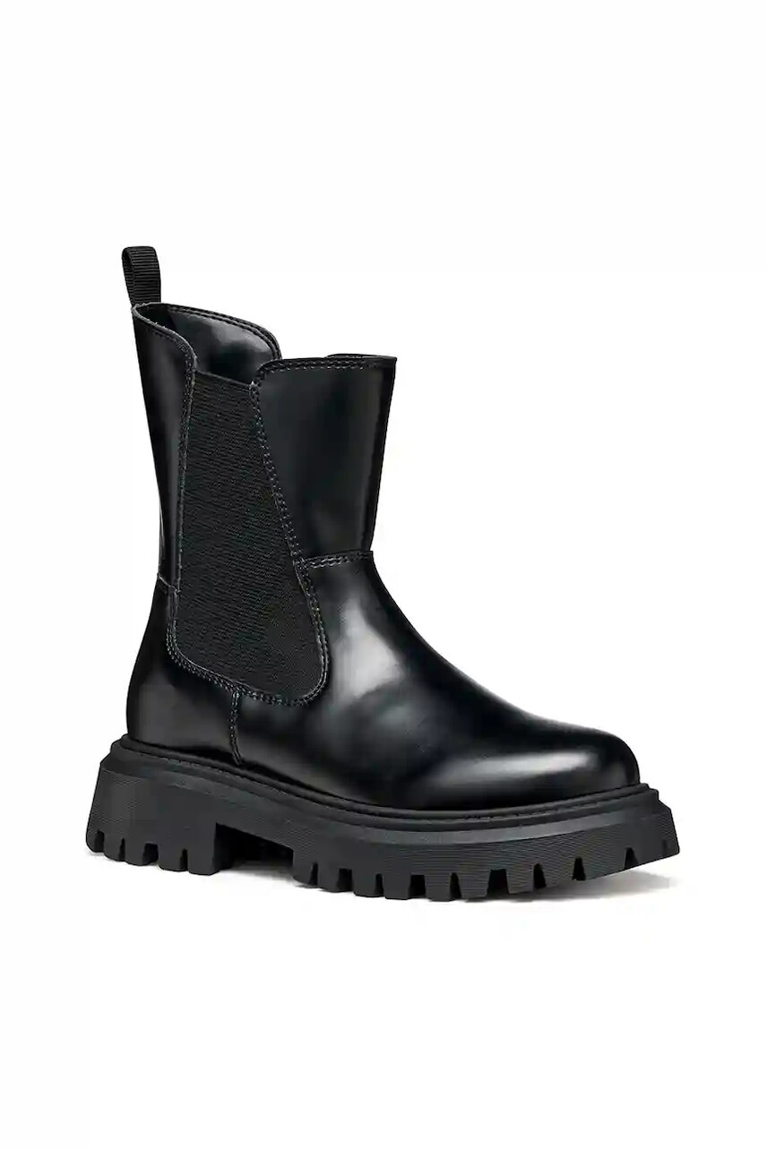 Detské čižmy Geox MAQUINNENS čierna farba, J56M6D.0CNNH