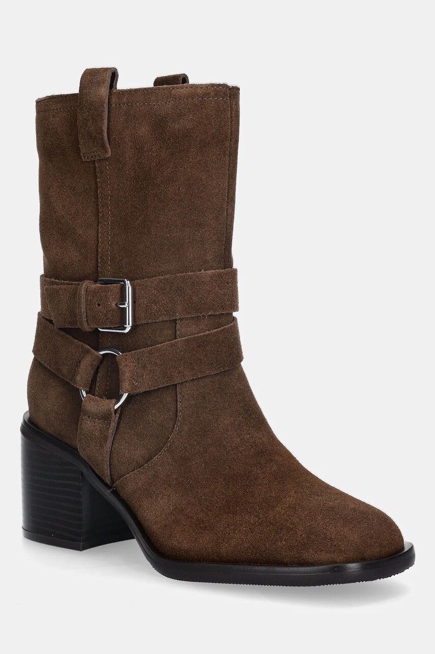 Semišové topánky Aldo MAGNOLYA hnedá farba, na podpätku, 14147001