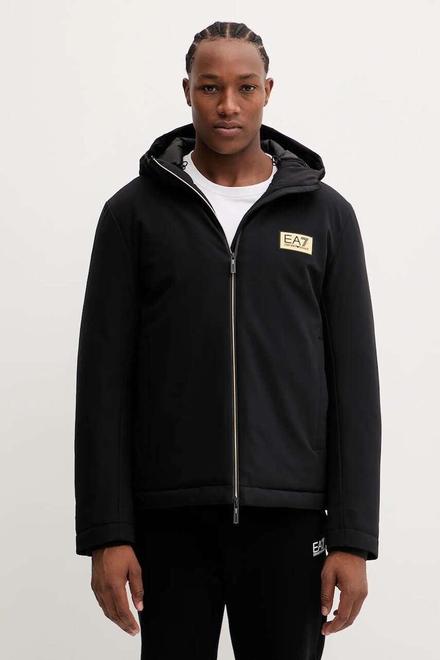 Bunda EA7 Emporio Armani čierna farba, zimná, AF13563.7M001020