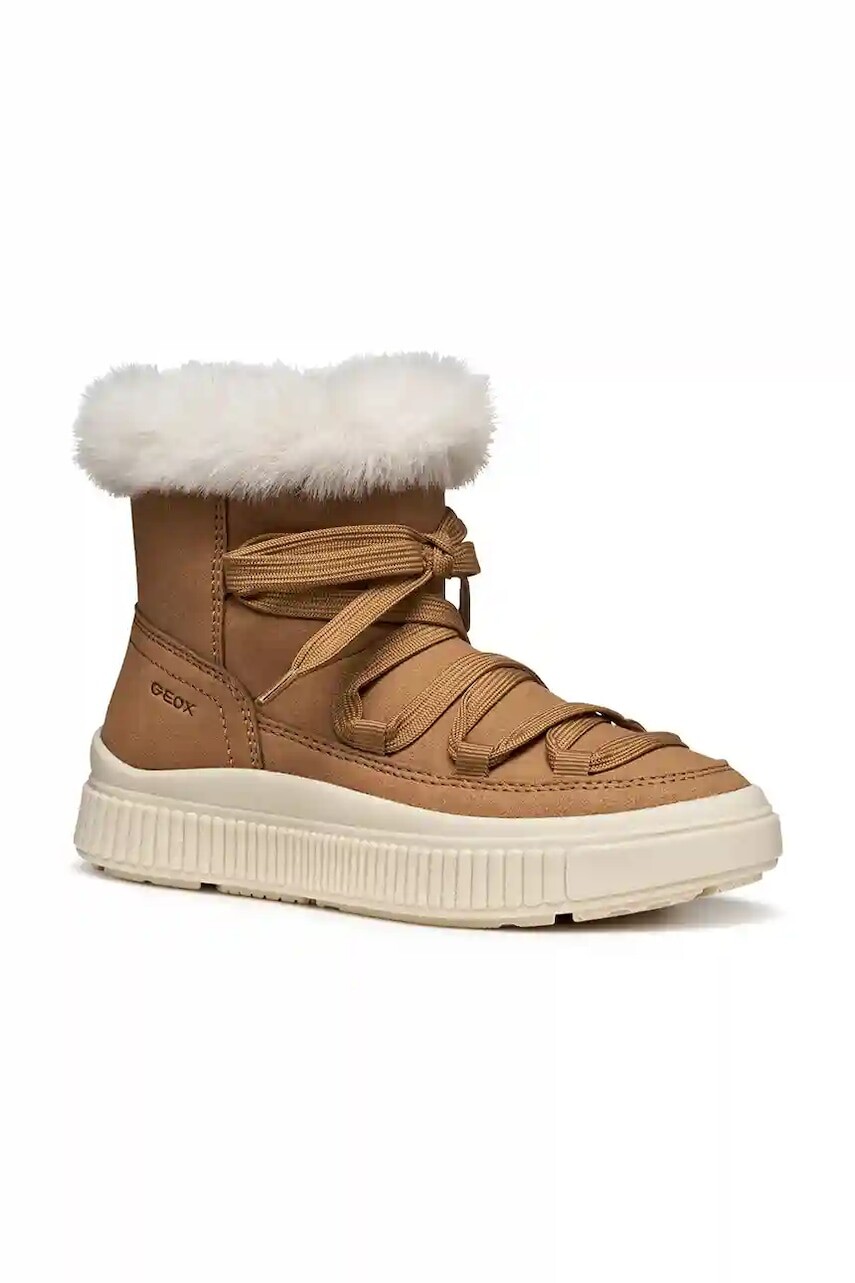 Detské zimné topánky Geox LAQUINNY hnedá farba, J56M3D.000AU