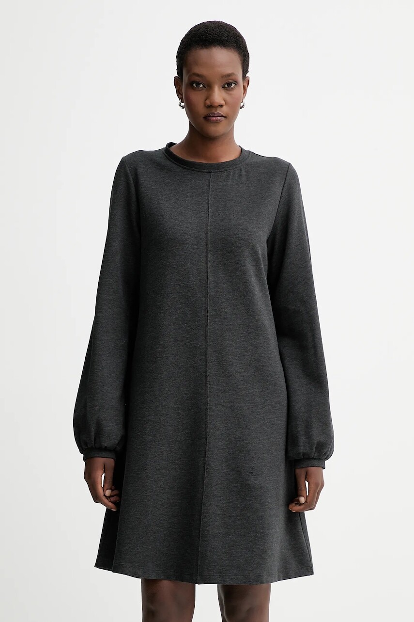 Šaty Marc O'Polo šedá farba, mini, rovný strih, 509305459155