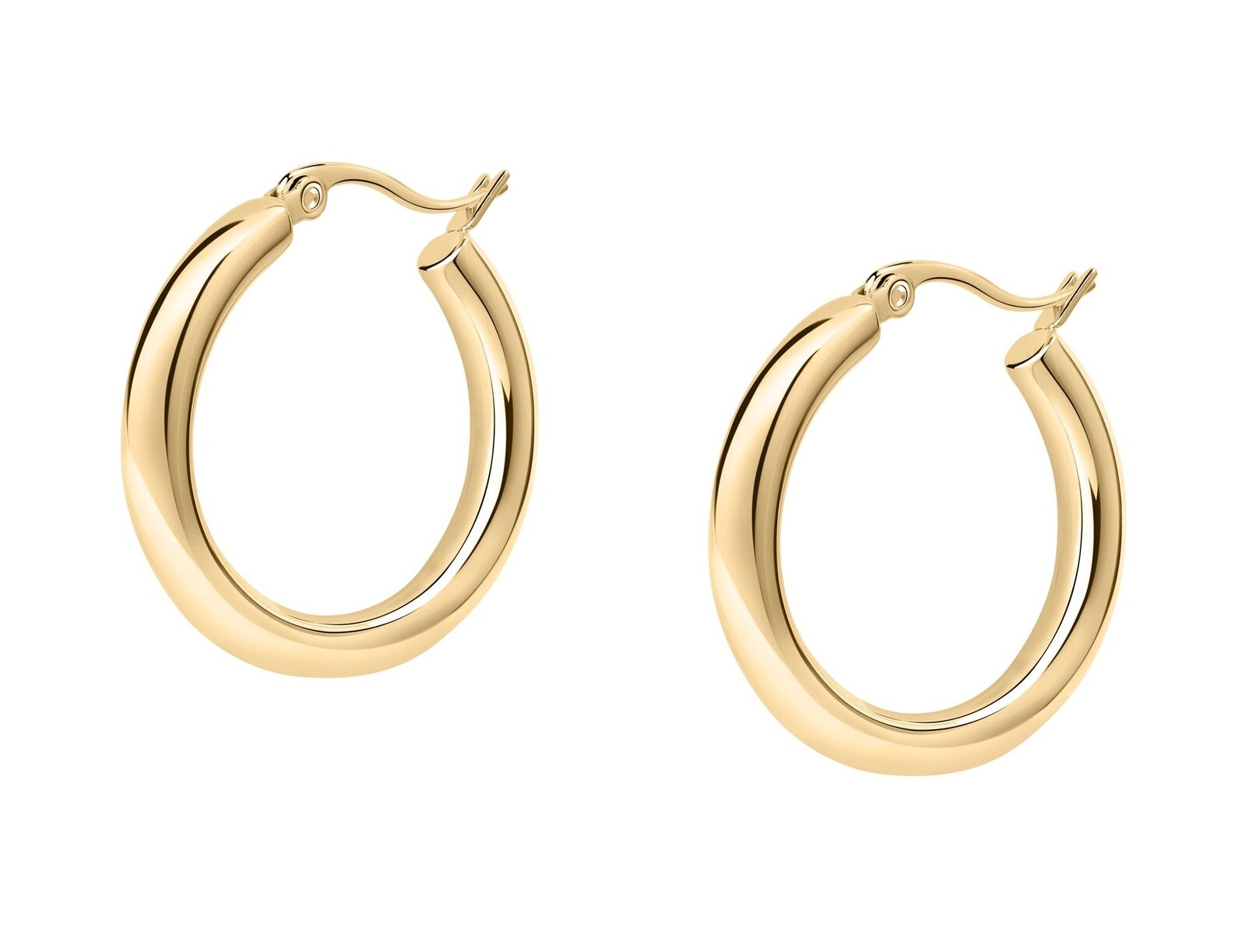 La Petite Story Pozlátené minimalistické kruhy z ocele LPS01AYQ113