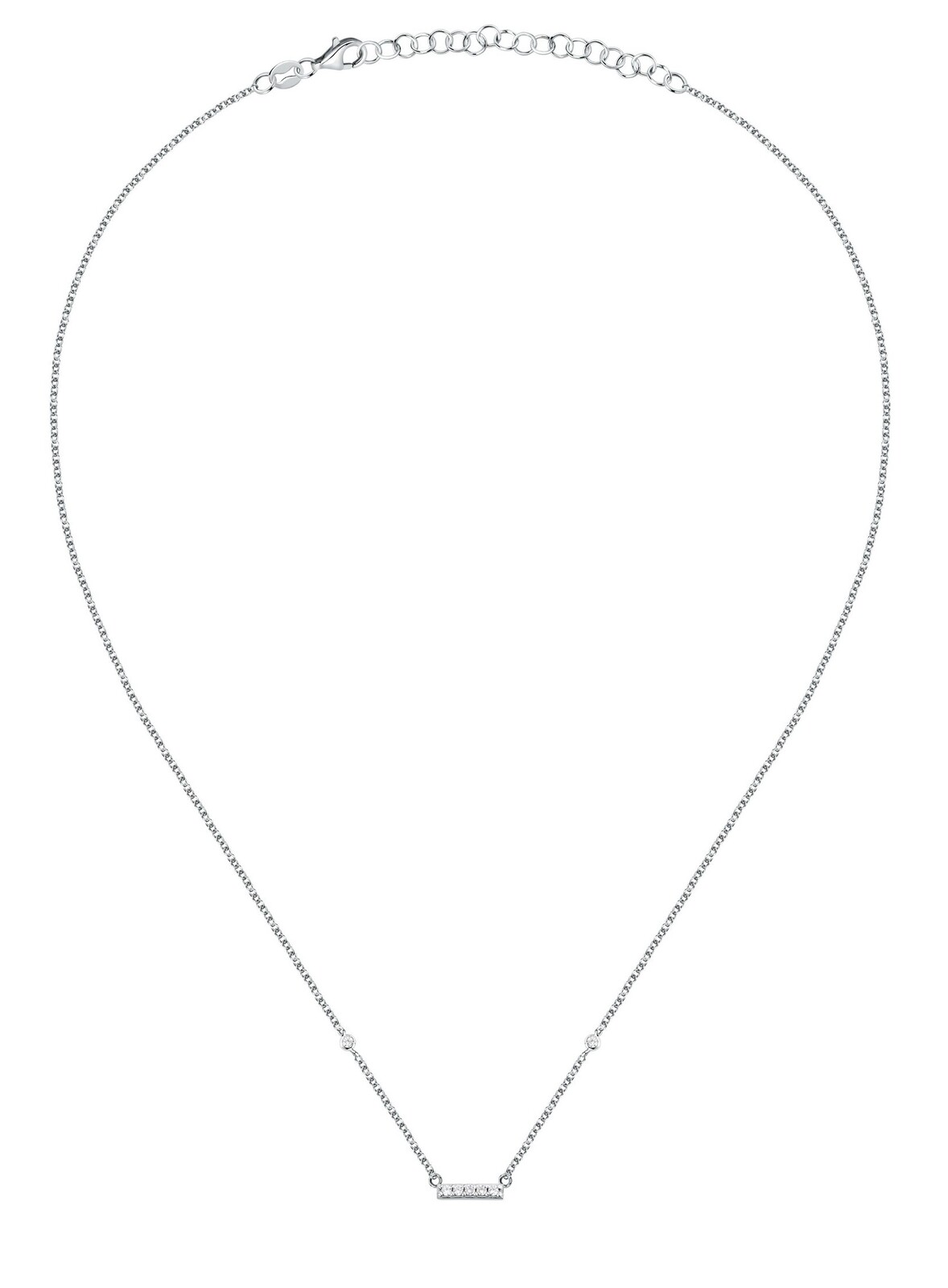 La Petite Story Elegantný strieborný náhrdelník s kubickými zirkónmi Silver LPS10AWV82