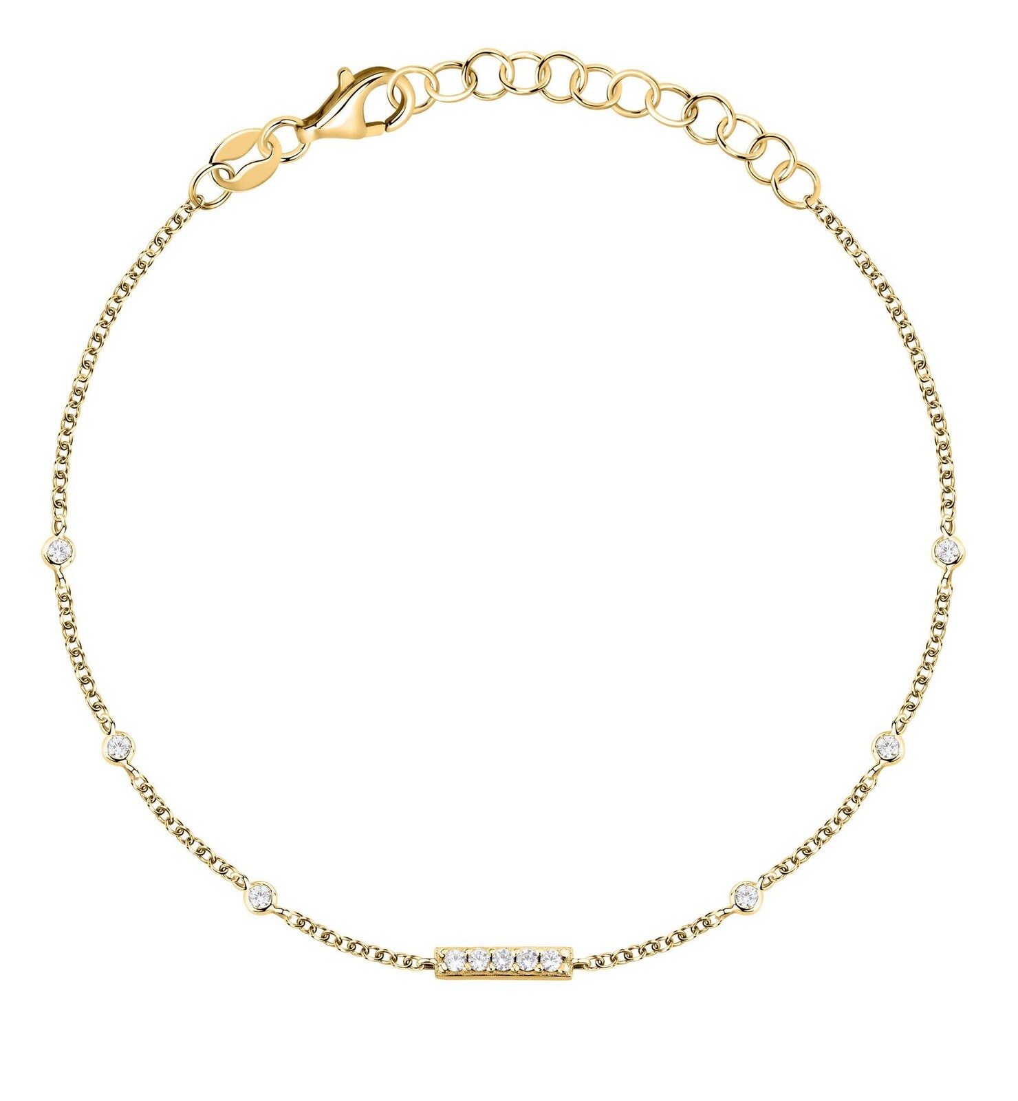 La Petite Story Pozlátený náramok s kubickými zirkónmi Silver LPS05AWV75