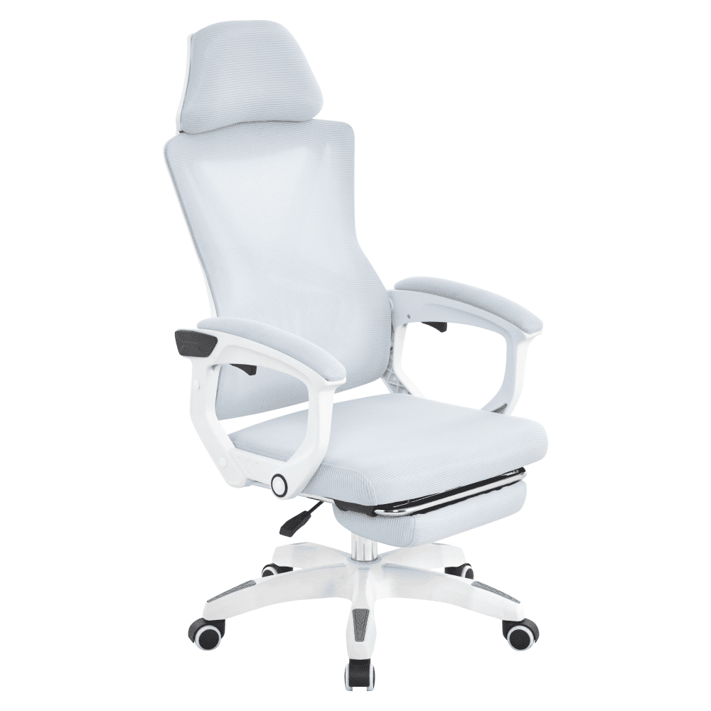 Kancelárske kreslo, svetlosivá/biela, MALVIN