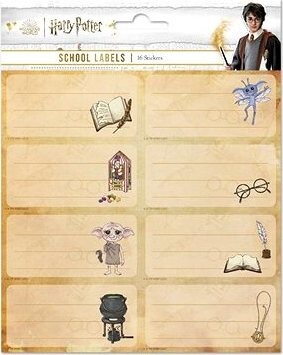 Harry Potter: Cartoon – poznámkové štítky 16 kusov