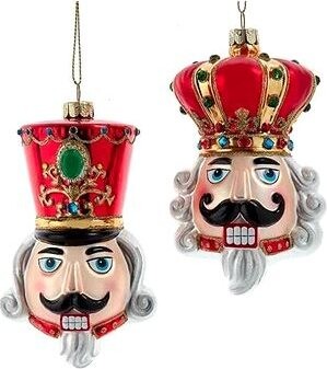 KURT ADLER Ozdoba hlava s fúzmi 1 ks