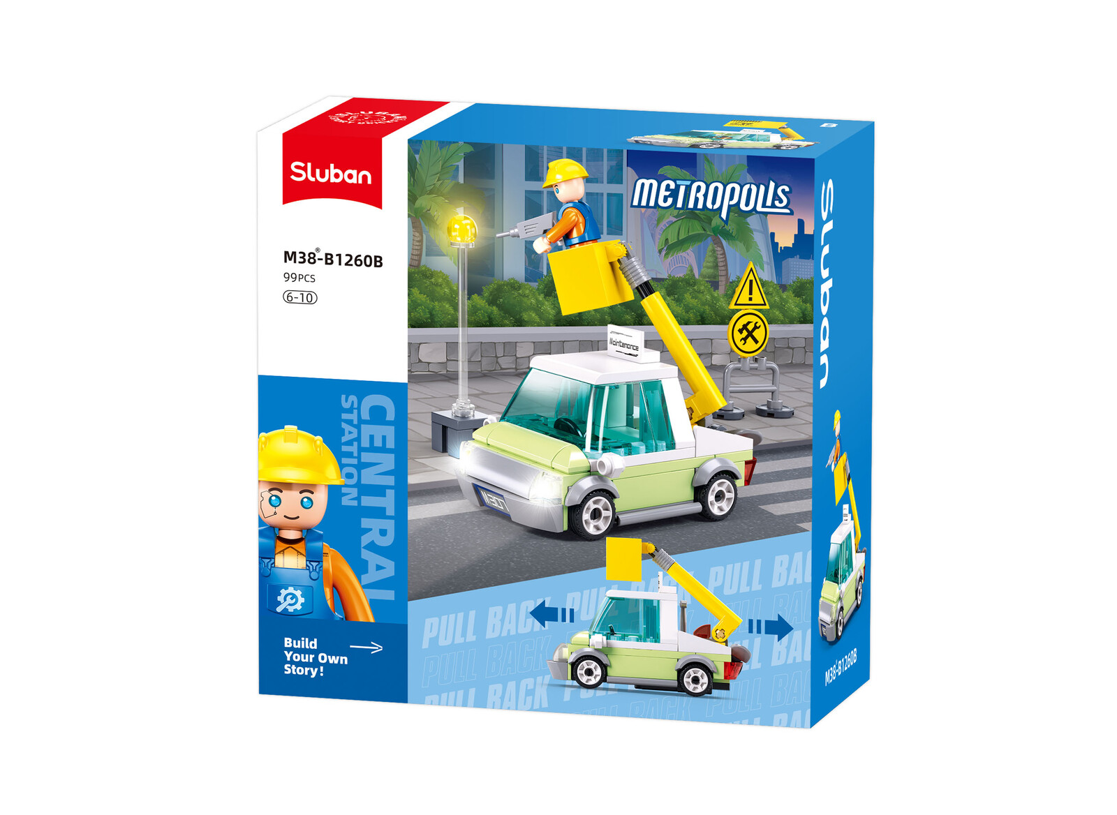 Stavebnica Sluban Metropolis Opravárske vozidlo M38-B1260B