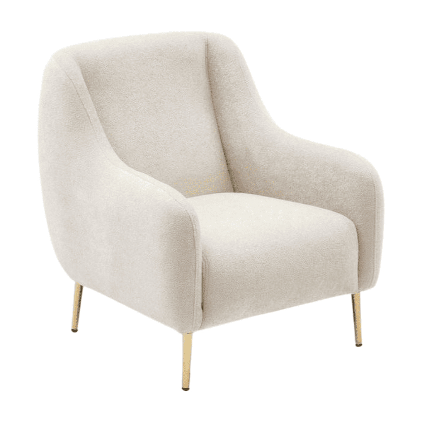 Křeslo Simena krémové/zlaté