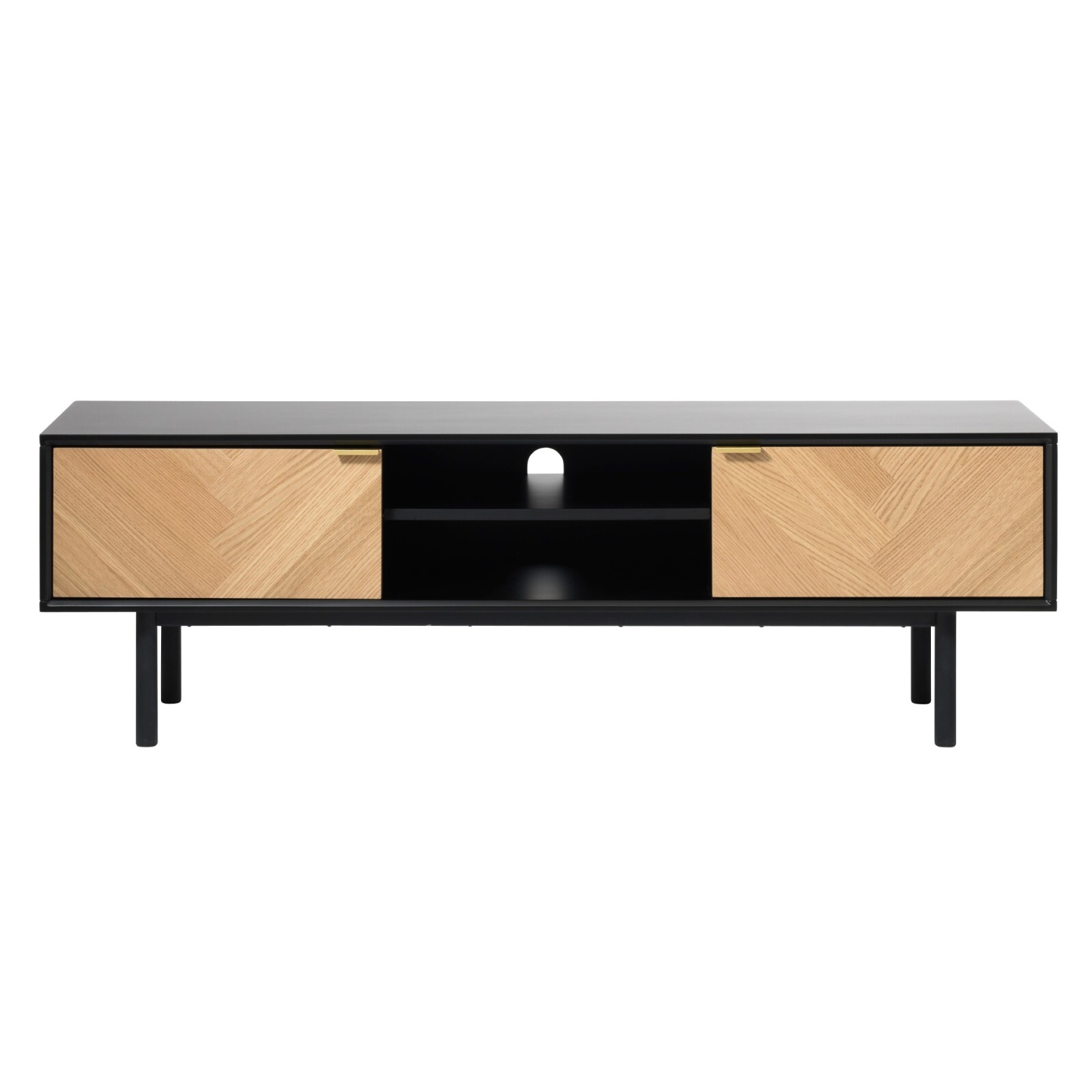 TV stolek Pratto 160 cm dub přírodní/černý
