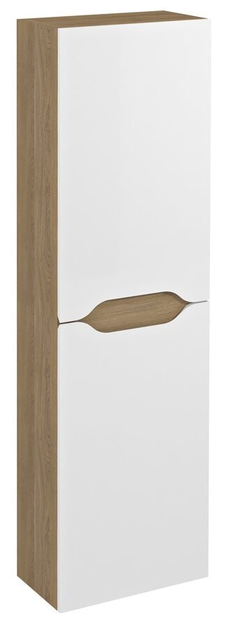 SAPHO - WAVE skrinka vysoká 40x140x20cm, ľavá/pravá, biela/dub cuneo WA250-3025