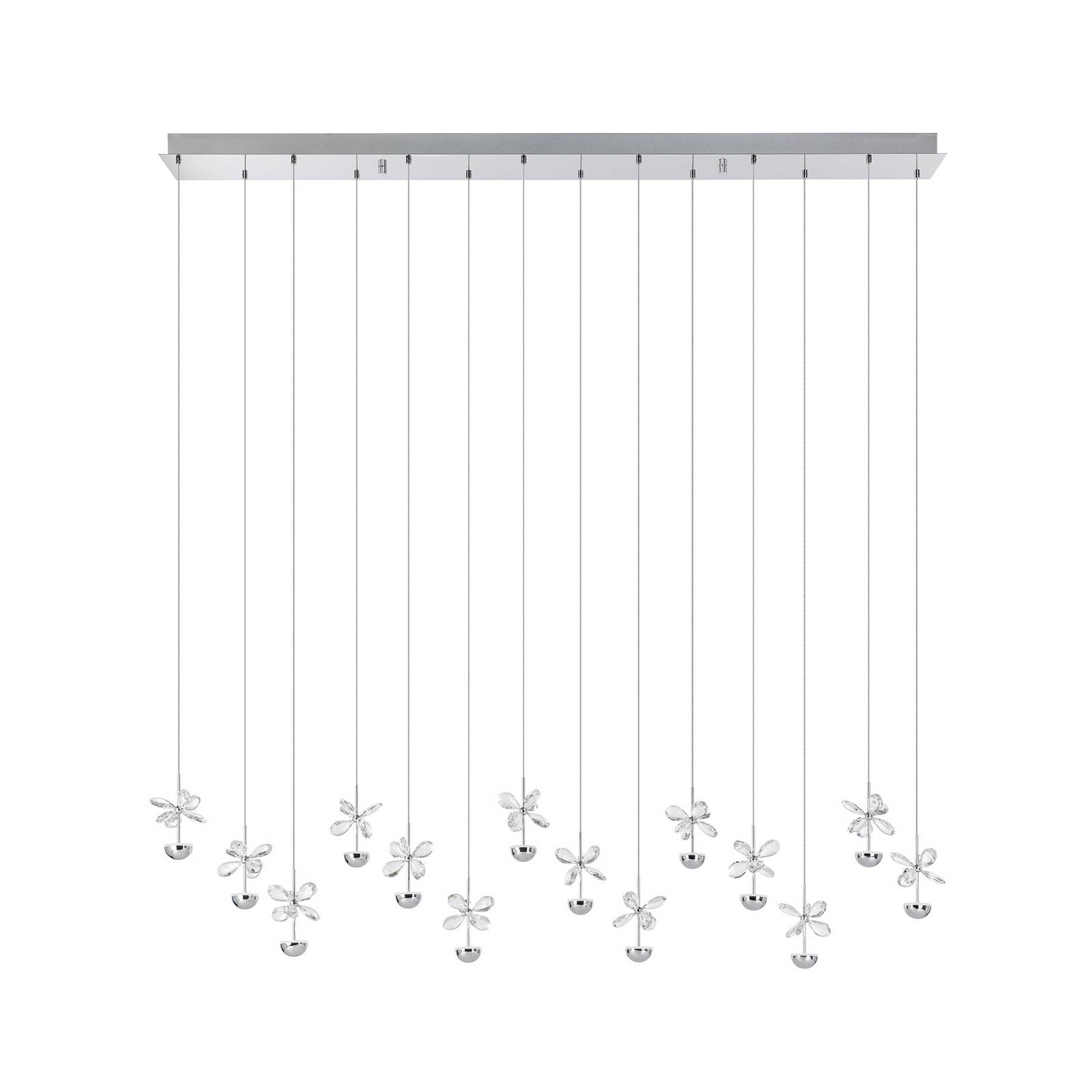 EGLO Stars Of Light LED závesné svietidlo Pianopoli chróm, dĺžka 140 cm