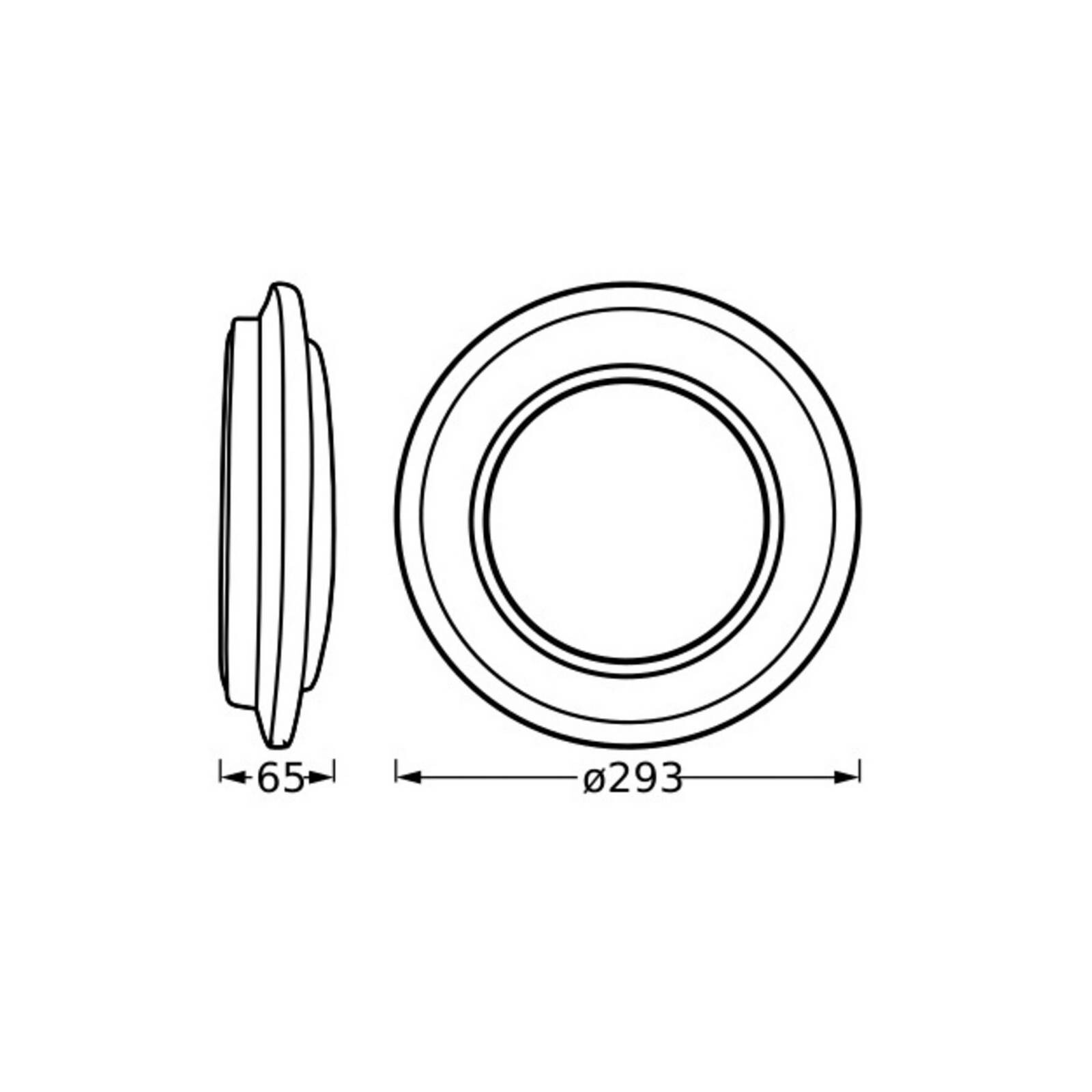 OSRAM stropné LED svetlo ORBIS BERLIN, čierne Ø 30 cm kov
