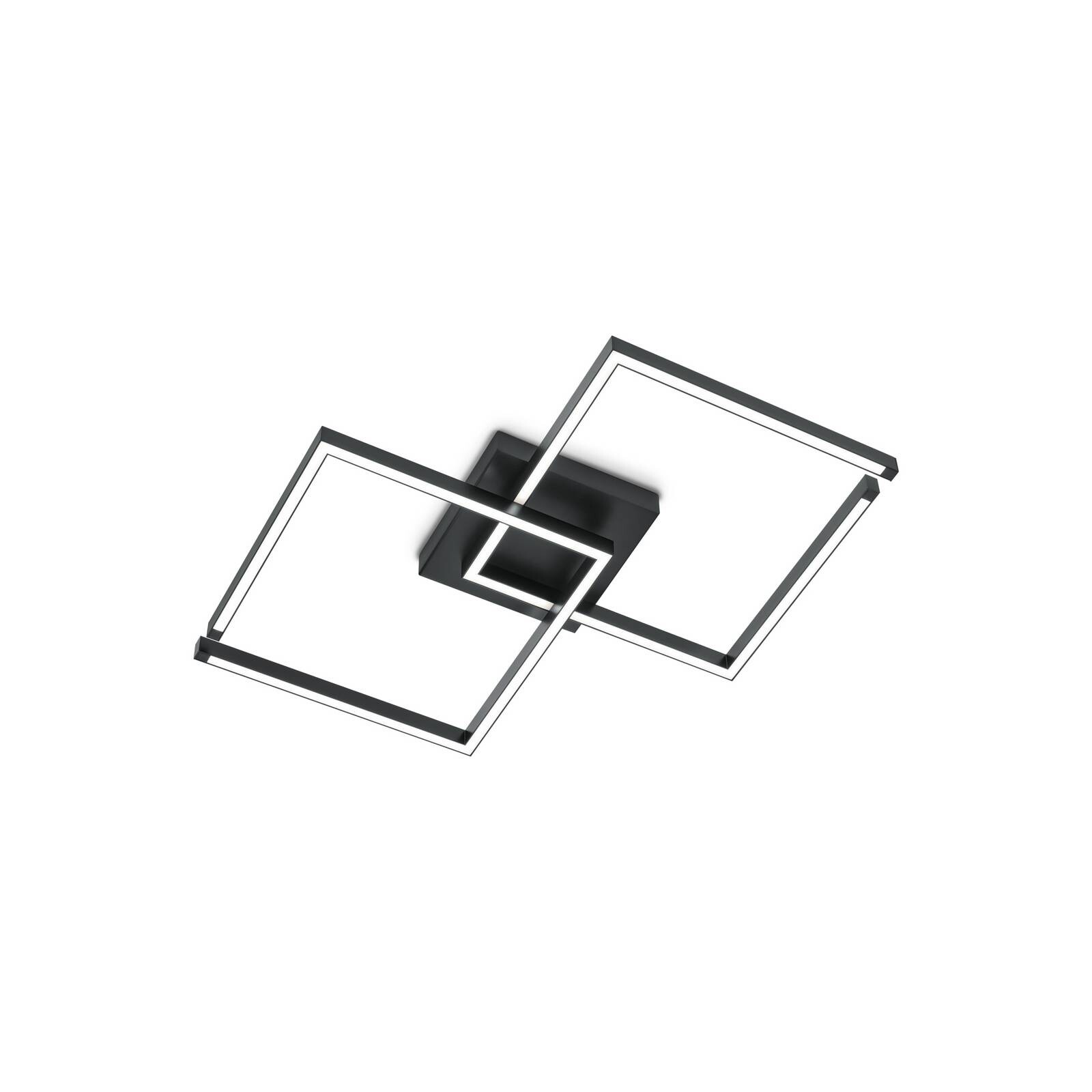 Stropné svietidlo LED Lina, čierne, 97 x 54 cm, stmievateľné