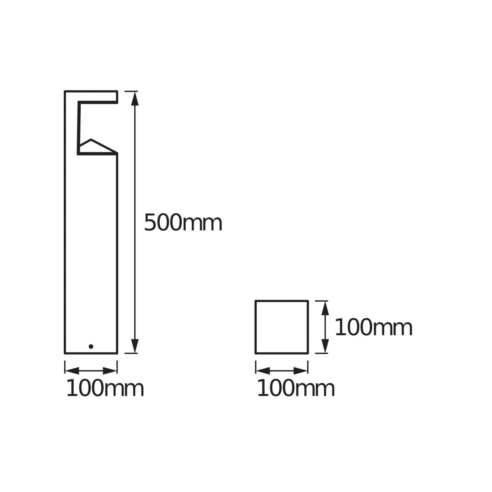 OSRAM chodníkové LED svetlo ENDURA STYLE PYRAMID, nerezová oceľ, IP44