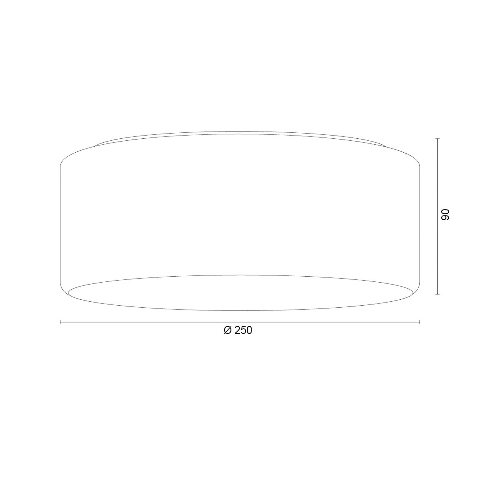 Stropné svietidlo Titania, dymovo šedá/čierna, sklo, Ø 25 cm
