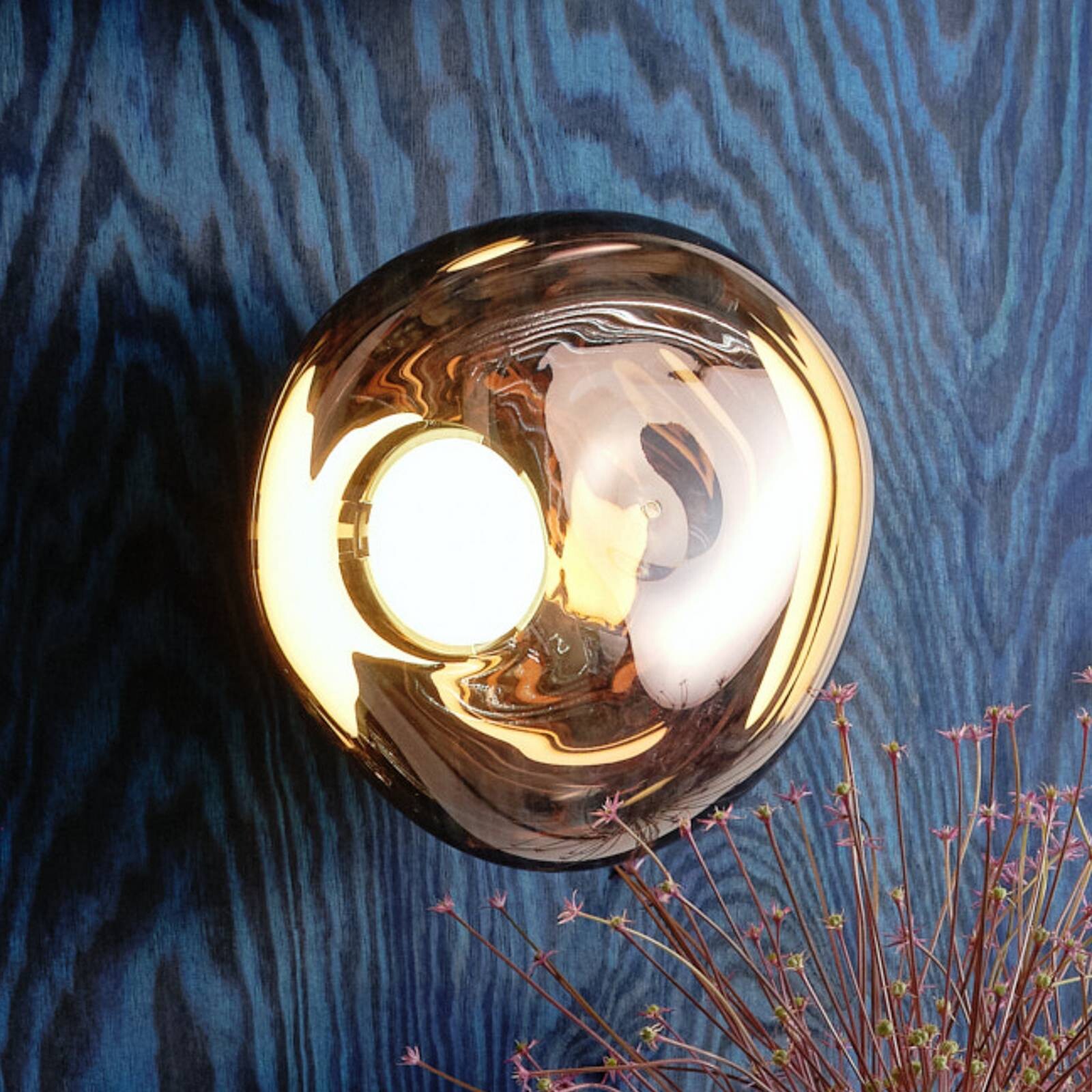 Tom Dixon LED nástenné svetlo Melt, Ø 29 cm, bronzová farba