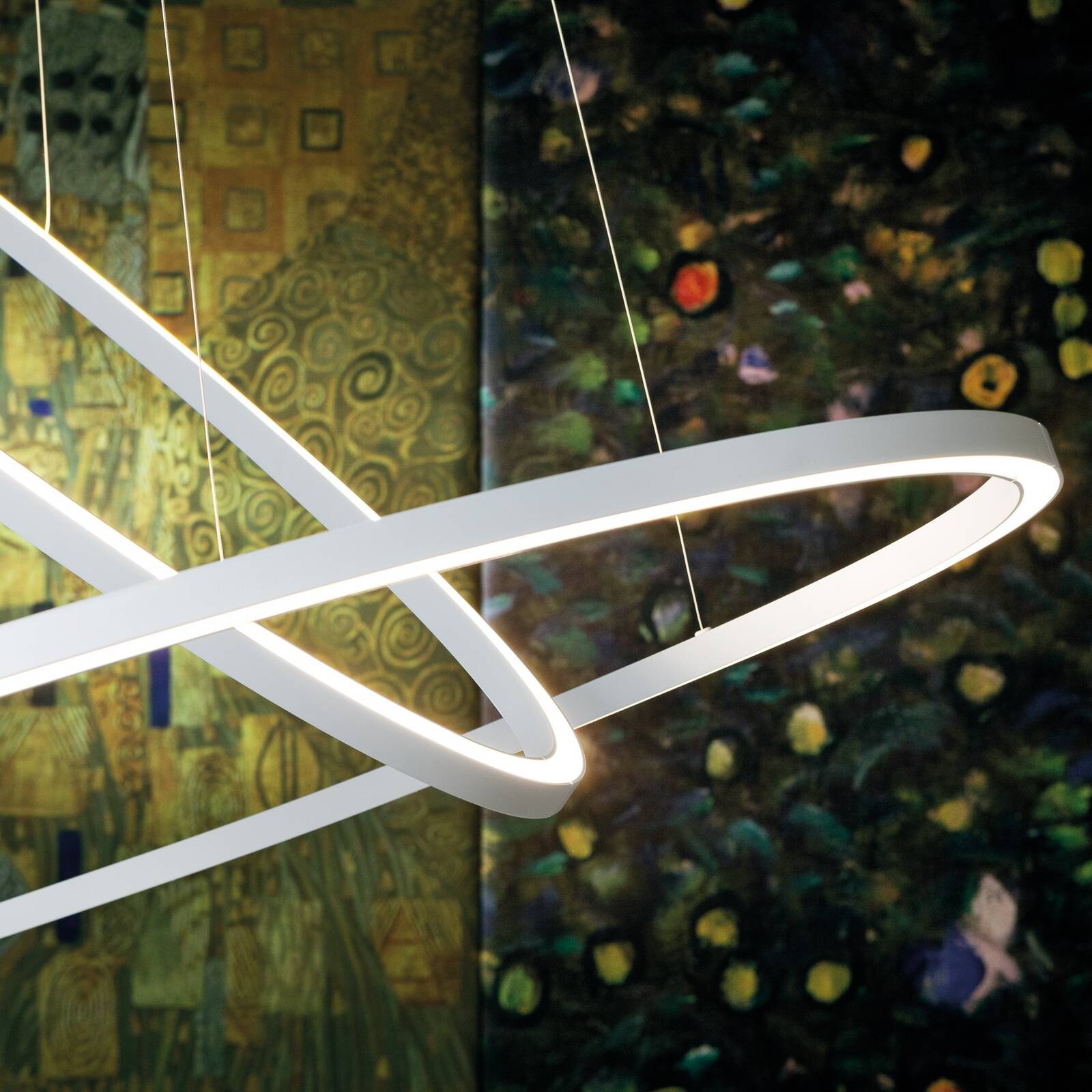 Závesné svietidlo Nemo Ellisse Double Mega 2 700K biela