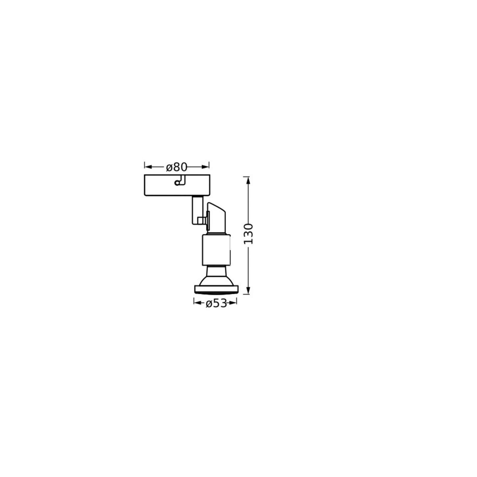 OSRAM stropné bodové svetlá, čierny, 1-pl. kovový GU10-LED 927 stmievateľné
