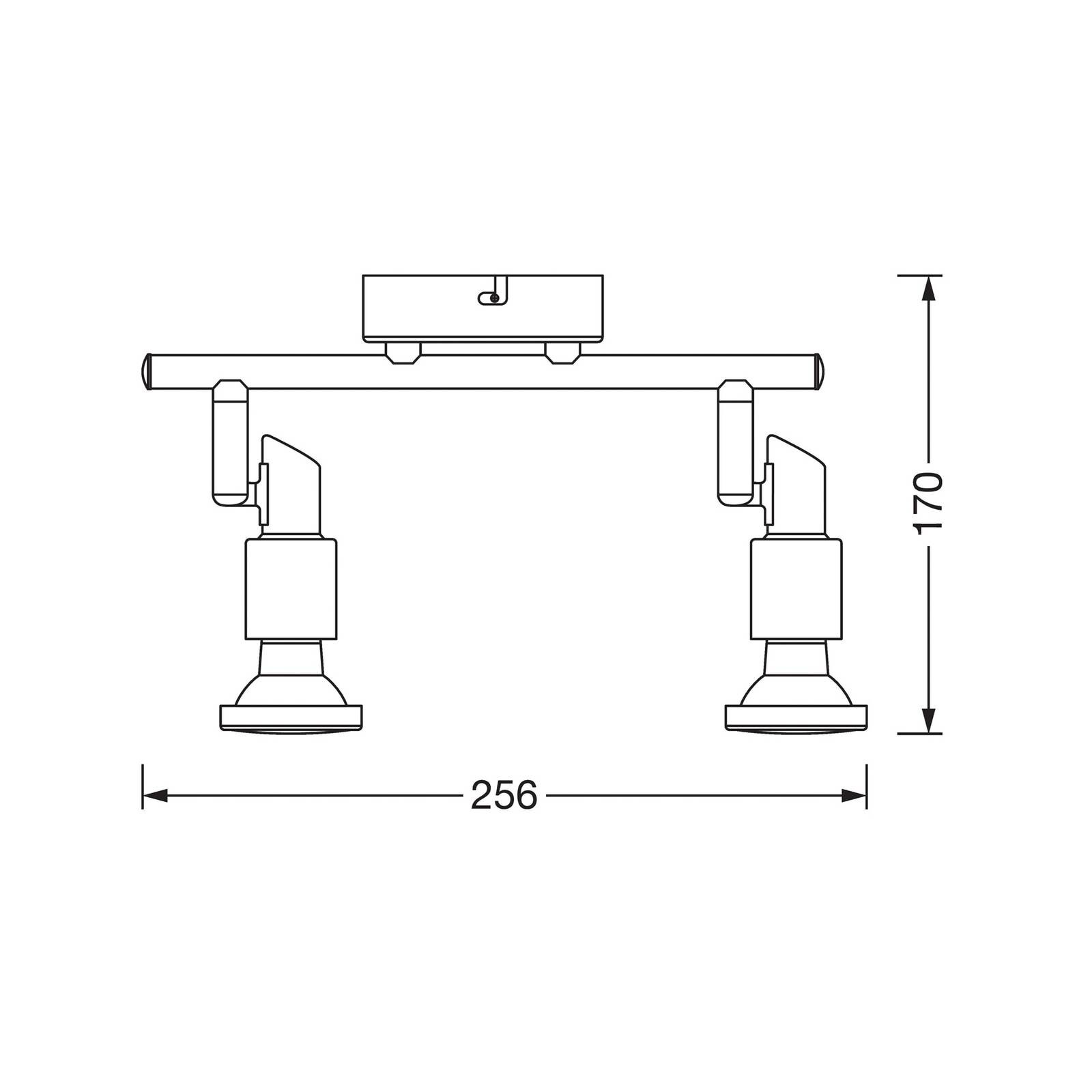 OSRAM stropné bodové svetlá, strieborný, kovový, 2-pl. GU10-LED 2 700 K