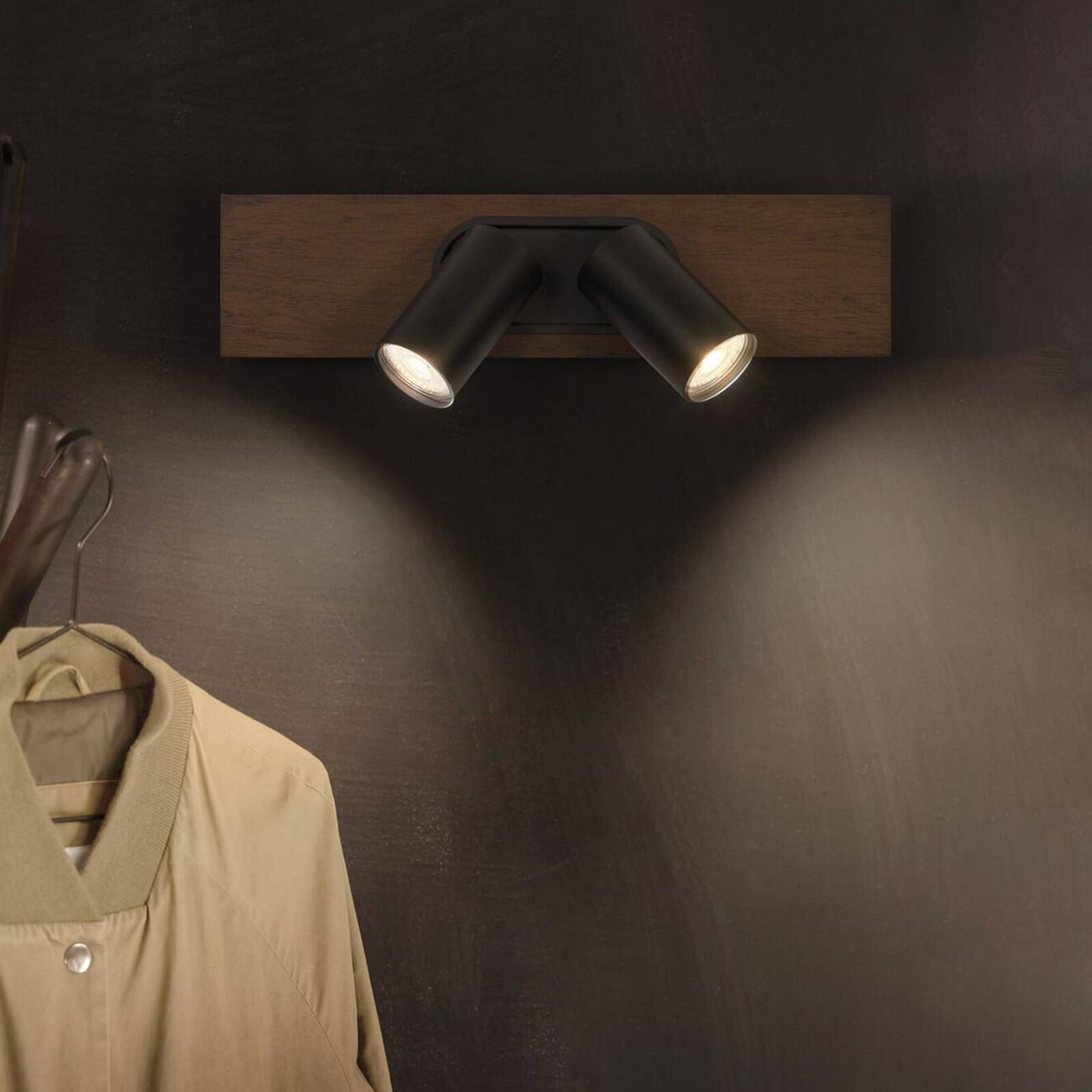 OSRAM stropné bodové svetlá MERCURY čierny 2-bodové svetlá GU10-LED 927