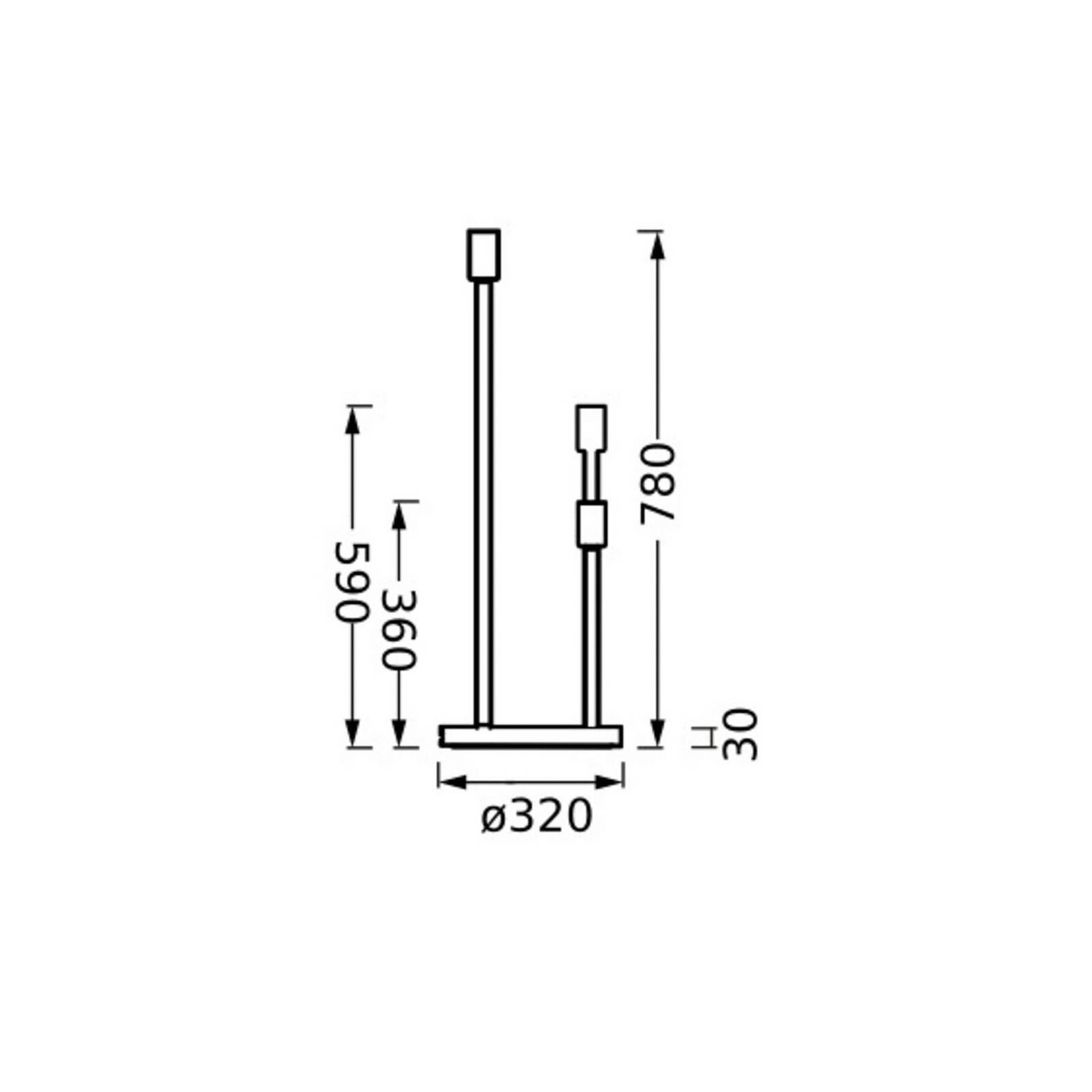 Stojacia lampa OSRAM DECOR STICK, béžová, výška 78 cm, 3-pl