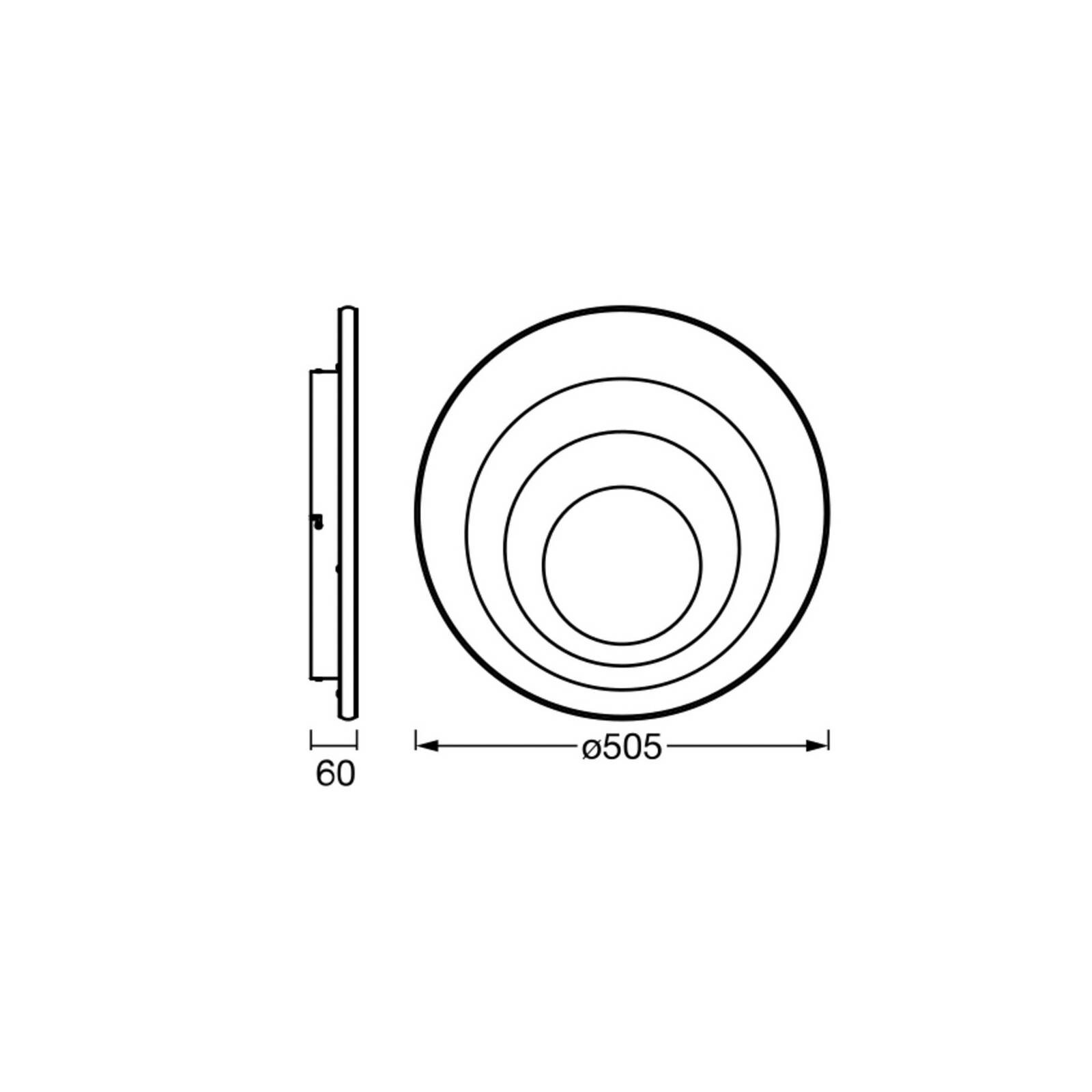 OSRAM stropné LED svetlo ORBIS SPIRAL ROUND Ø 52 cm biele hore/dole