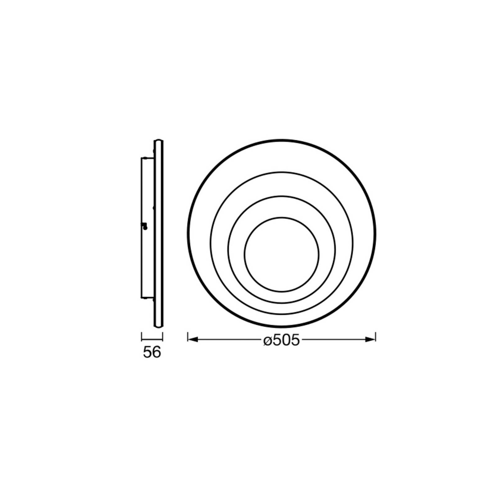 OSRAM stropné LED svetlo ORBIS SPIRAL ROUND, Ø 51 cm, biele 42 W