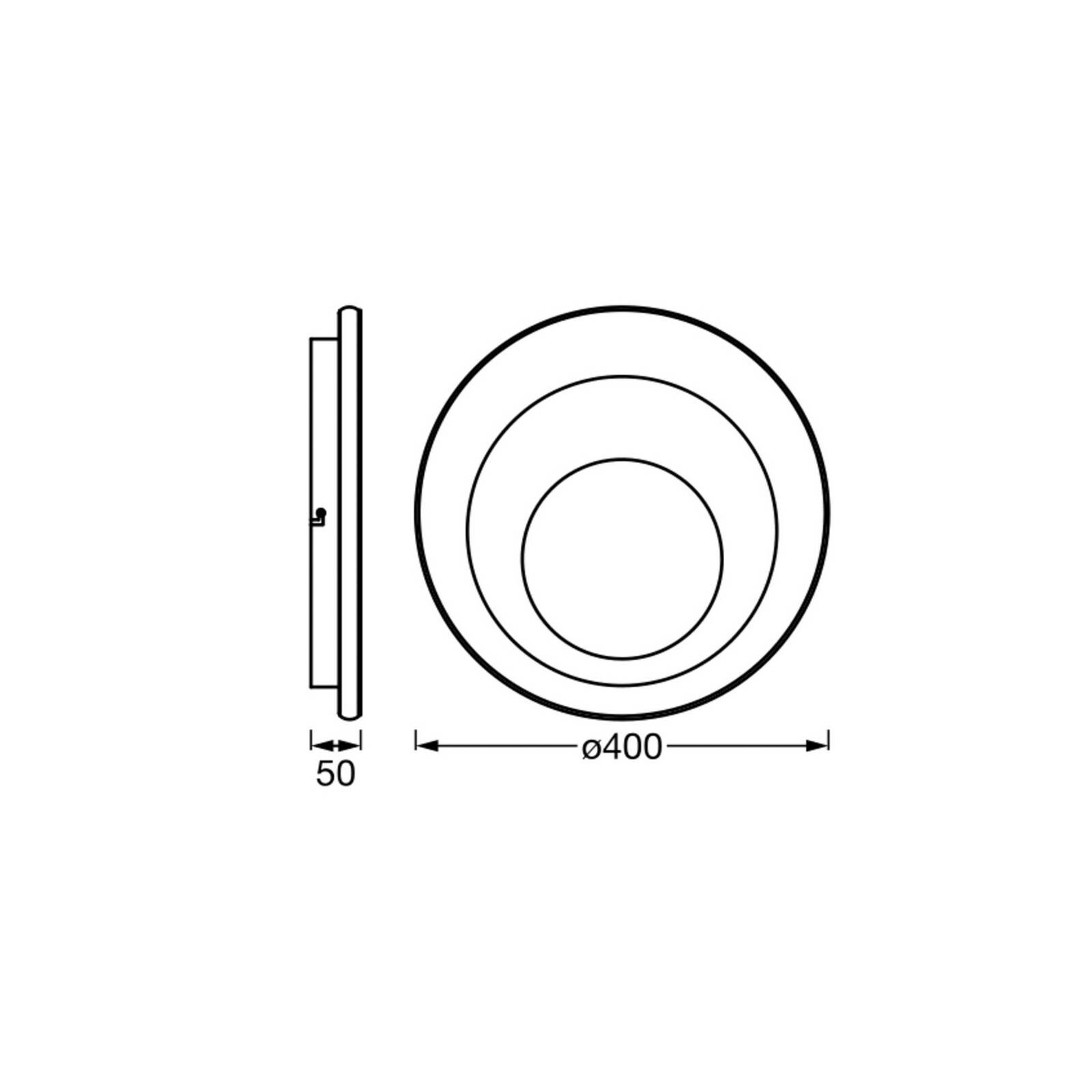 OSRAM stropné LED svetlo ORBIS SPIRAL ROUND Ø 40 cm biele hore/dole