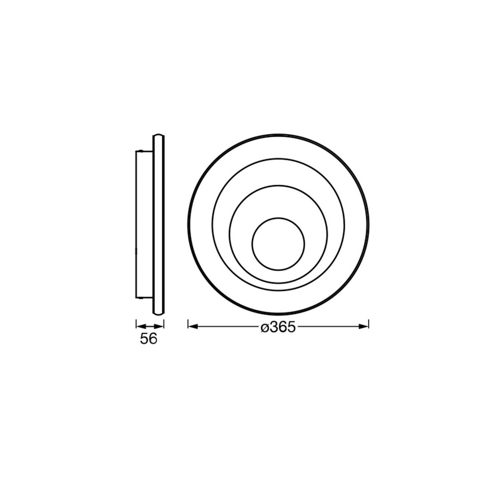 OSRAM stropné LED svetlo ORBIS SPIRAL ROUND, Ø 37 cm, biele 38 W