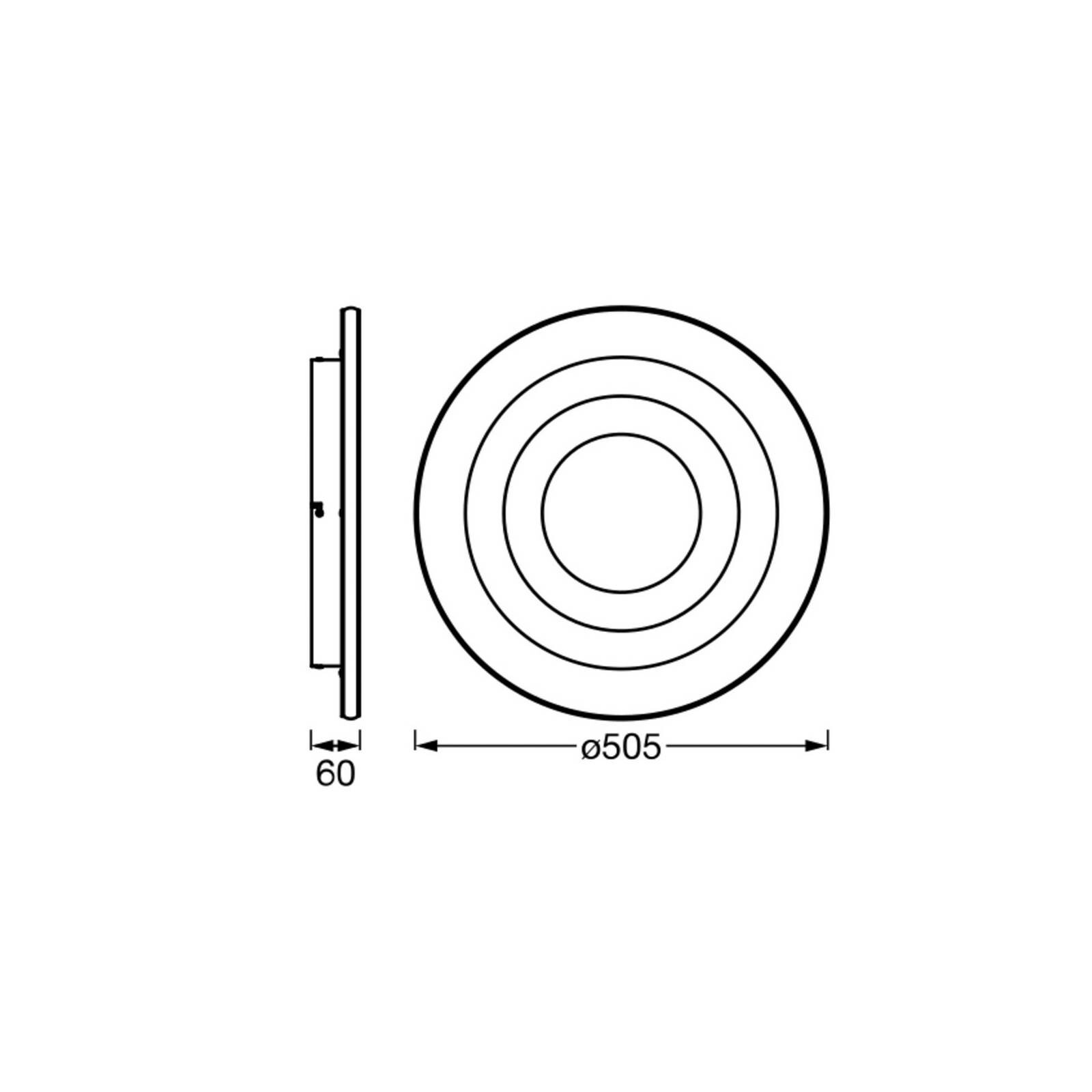 OSRAM stropné LED svetlo ORBIS SPIRAL LOOP 51 cm biele bočné osvetlenie
