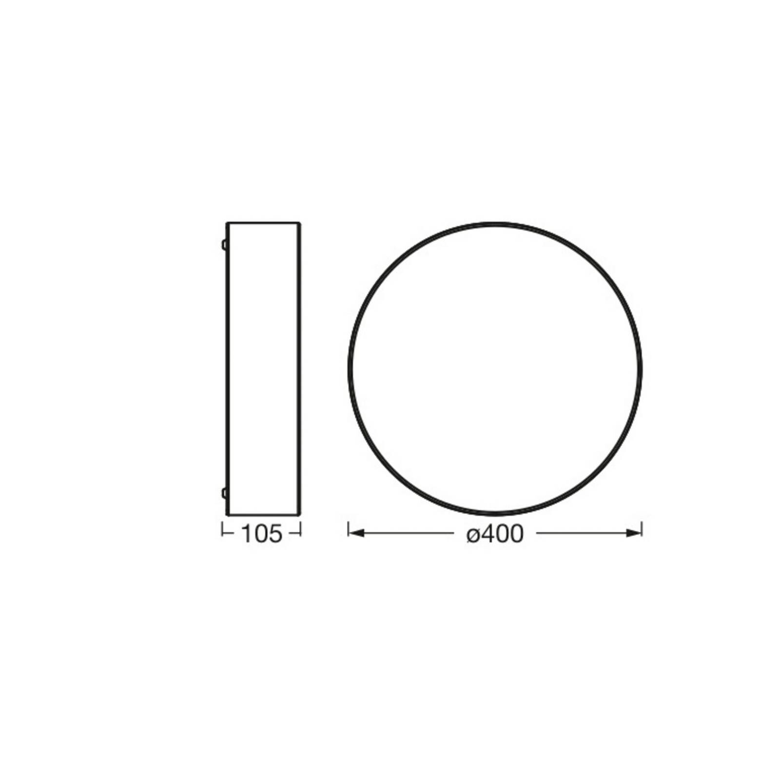 Stropné svietidlo OSRAM ORBIS PARIS, čierne, Ø 40 cm, textilné, E27