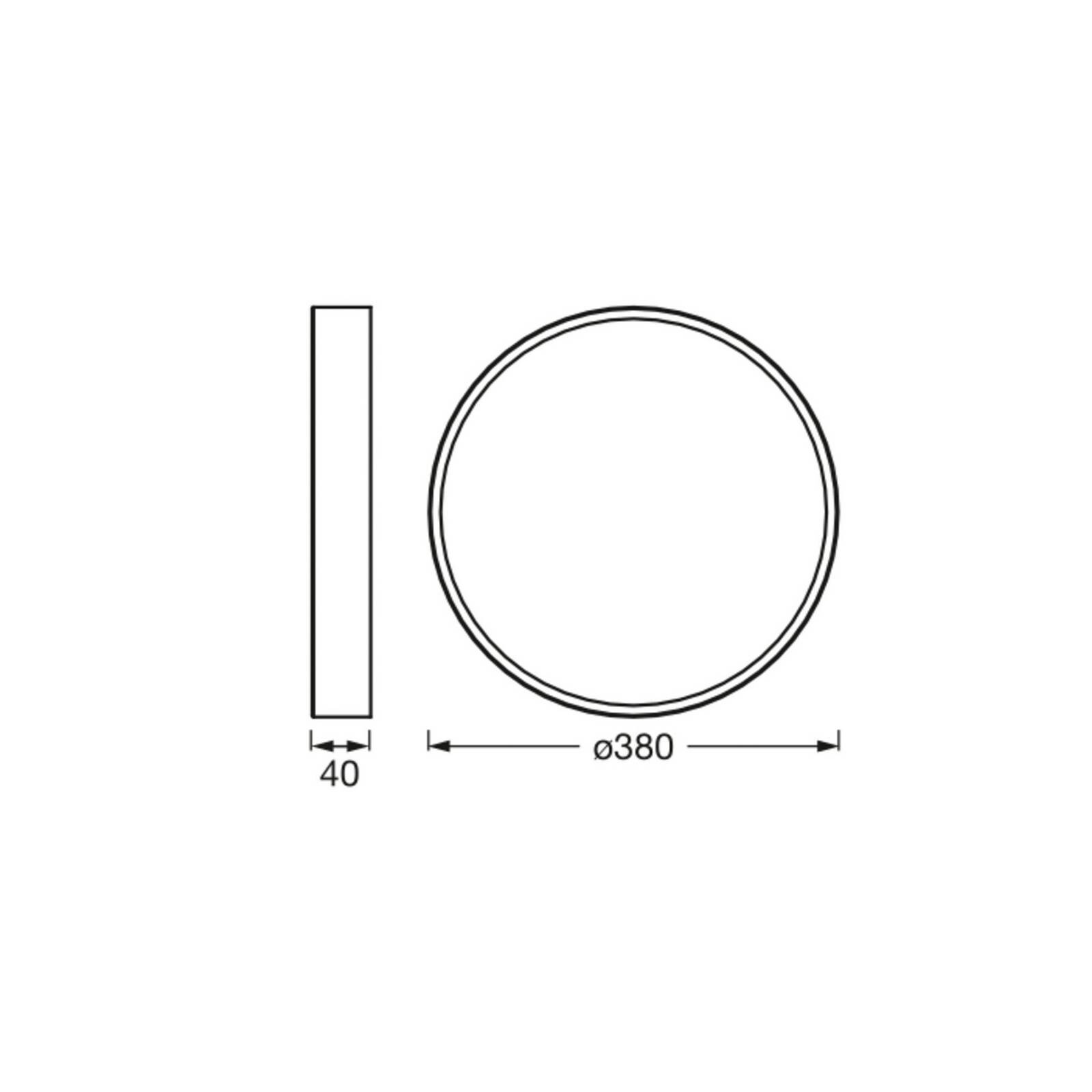 OSRAM stropné LED svetlo ORBIS SLIM MOIA, biele Ø 38 cm kov