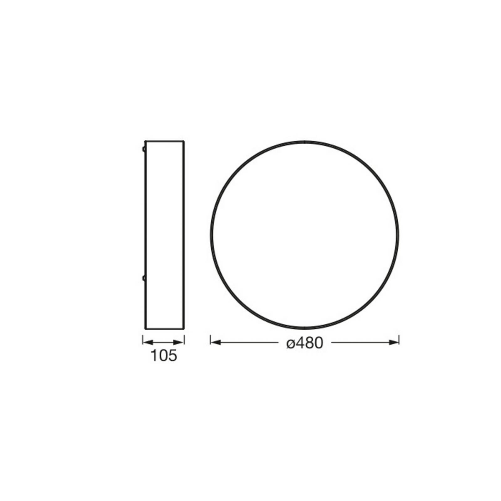 Stropné svietidlo OSRAM ORBIS PARIS, biele, Ø 48 cm, textil, E27