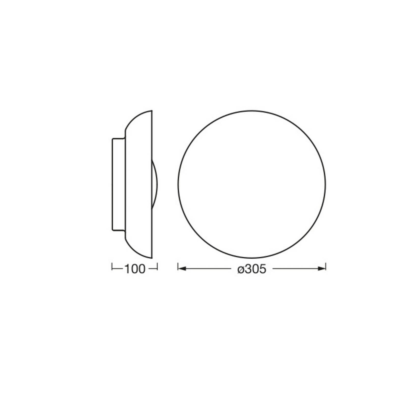 Stropné svietidlo OSRAM ORBIS Milan, čierne Ø 31 cm kov/sklo
