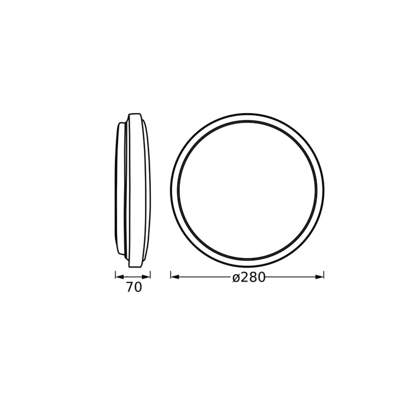 OSRAM stropné LED svetlo ORBIS LONDON, biele, Ø 28 cm, kov