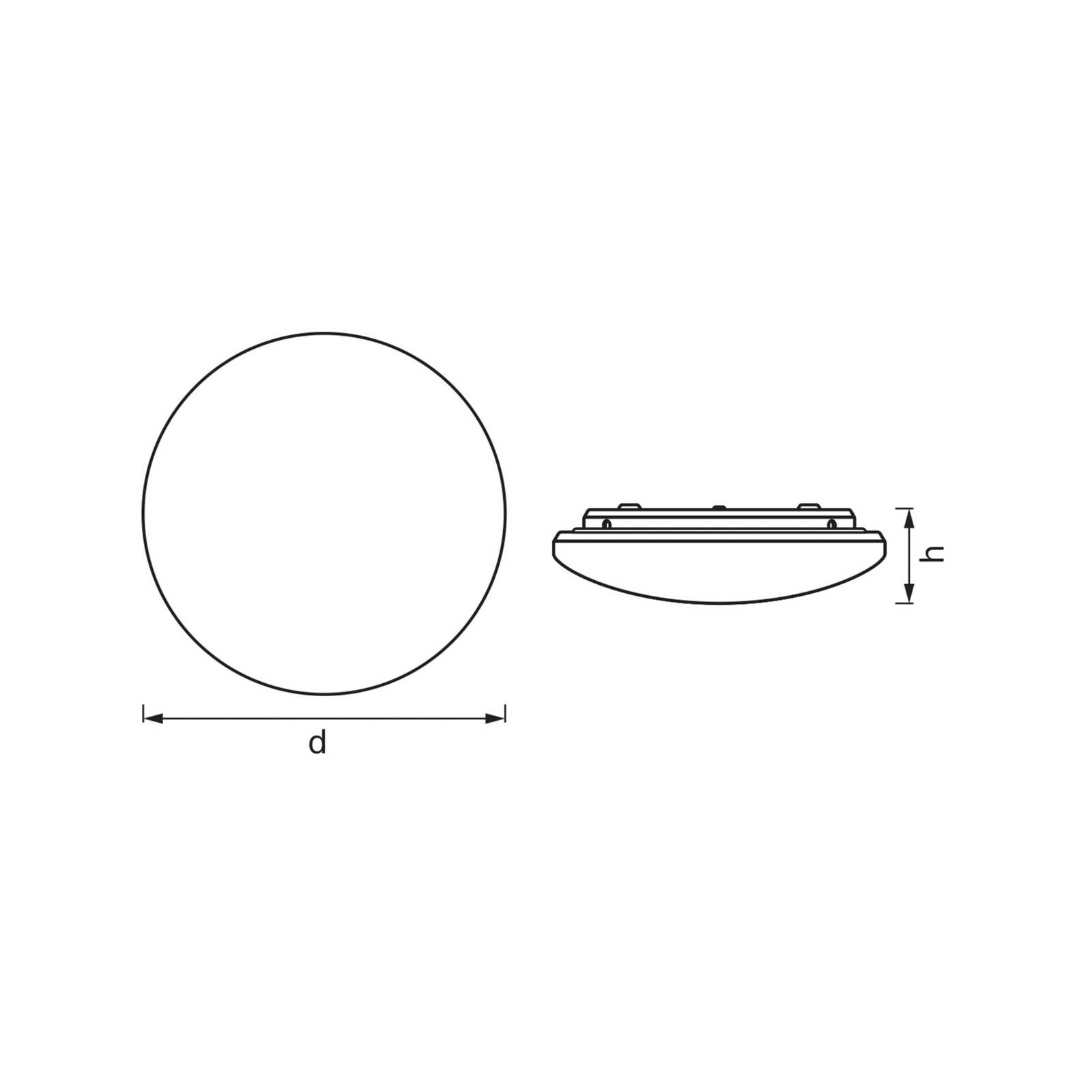 OSRAM stropné LED svetlo s senzorom ORBIS IP44, Ø 30 cm, biele