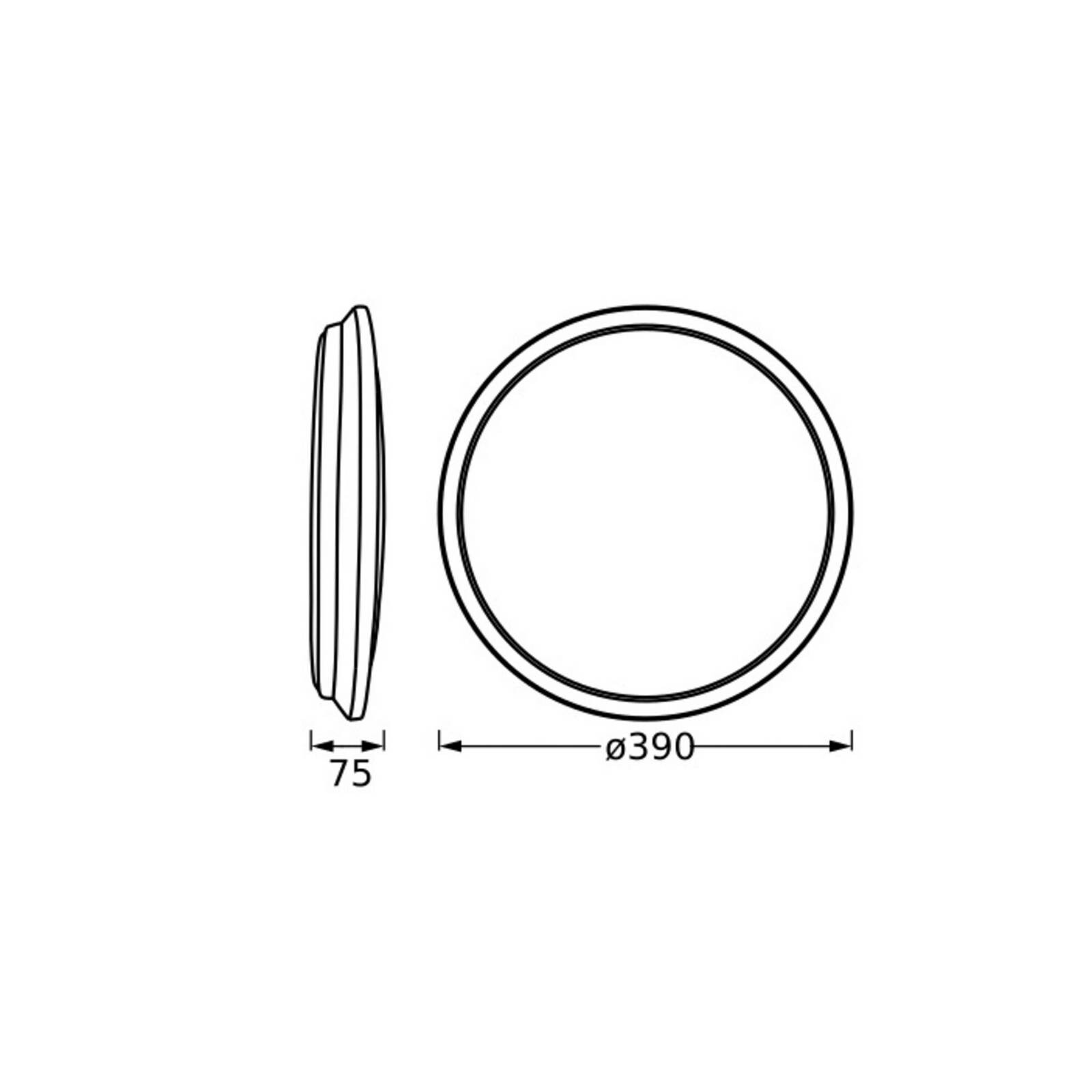 OSRAM stropné LED svetlo ORBIS DUBLIN, Ø 39 cm, strieborný kov